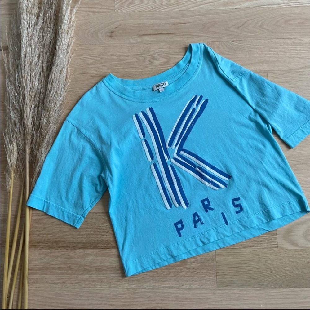 🟦Kenzo logo cropped tshirt